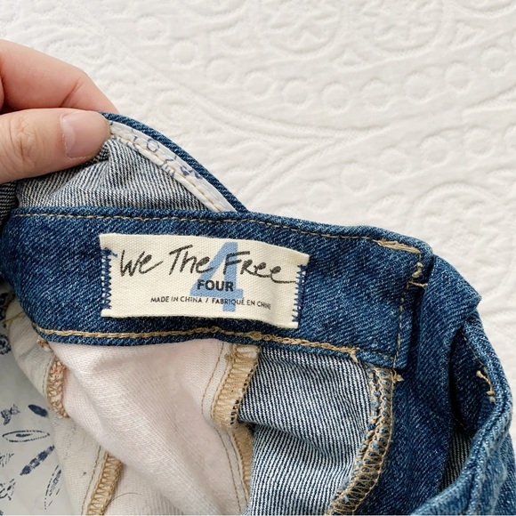 Free People 'We the Free' Dallas Flared Denim Jumpsuit, Stars and Stripes - Picture 8 of 9